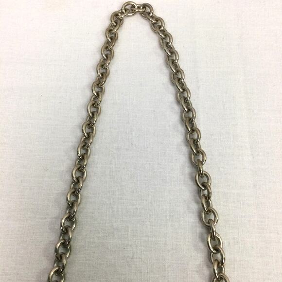 Doncastor Pebbled Leather Chain Link Double Handle Lined Black Bucket Handbag - Picture 11 of 16